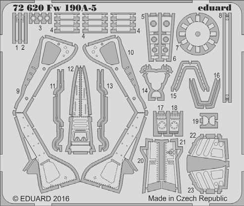 Detailset Focke Wulf FW190A-5 (Eduard) E72-620