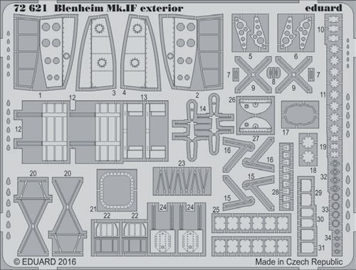 Detailset Blenheim MKIF Exterior (Airfix) E72-621
