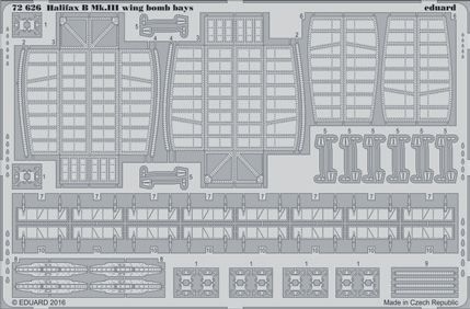 Detailset Halifax B MKIII Wing Bomb Bays (Revell)  E72-626