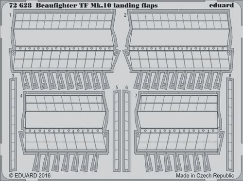 Detailset Beaufighter TF Mk10 Landing flaps (Airfix)  E72-628
