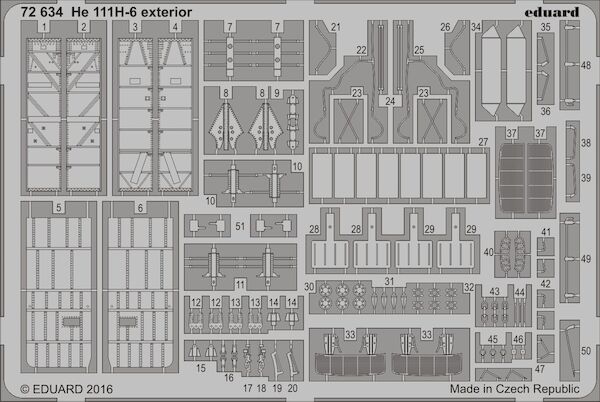 Detailset Heinkel He111H-6 Exterior (Airfix) E72-634