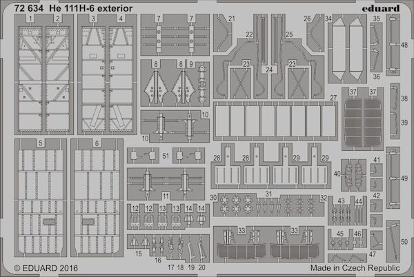 Detailset Heinkel He111H-6 Exterior (Airfix)  E72-634