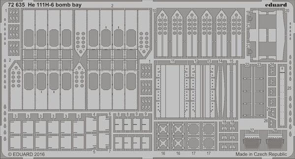 Detailset Heinkel He111H-6 Bomb Bay (Airfix)  E72-635