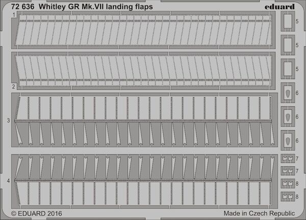 Detailset Whitley GR MKVII Landing Flaps (Airfix)  E72-636