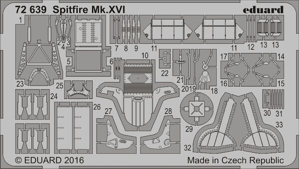 Detailset Spitfire MKXVI (Eduard) E72-639