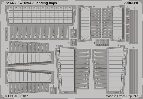 Detailset Focke Wulf FW189A-1 Landing Flaps (ICM) E72-643