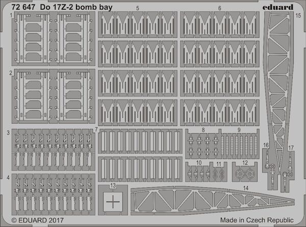 Detailset Dornier Do17Z-2 bomb Bay (ICM)  E72-647