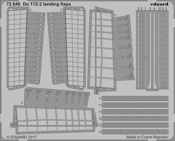 Detailset Dornier Do17Z-2 Landing Flaps (ICM)  E72-648