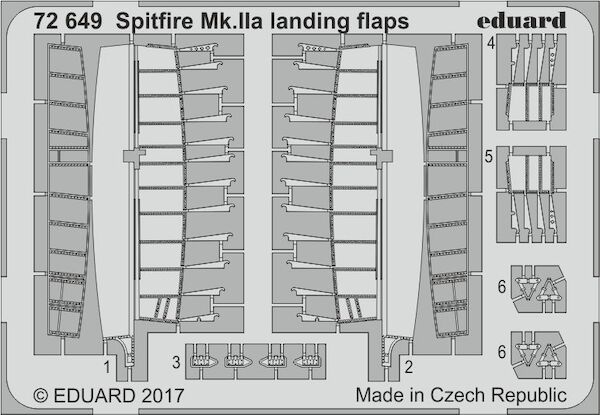 Detailset Spitfire MKIIa Landingflaps(Revell)  E72-649