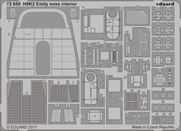 Detailset H8K-2 Emily Nose Interior (Hasegawa) E72-650