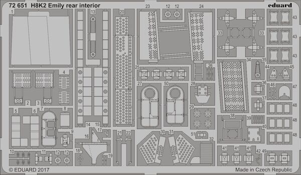 Detailset H8K-2 Emily Rear Interior (Hasegawa)  E72-651