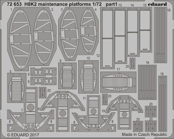 Detailset H8K-2 Emily Maintenance Platforms (Hasegawa)  E72-653