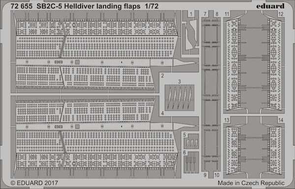 Detailset Curtiss SB2C-5 Helldiver landing Flaps (Special Hobby) E72-655