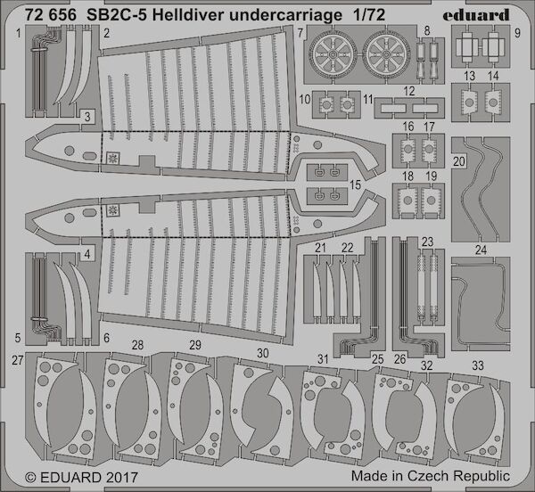 Detailset Curtiss SB2C-5 Helldiver Undercarriace (Special Hobby)  E72-656