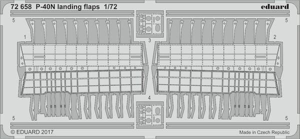 Detailset Curtiss P40N Warhawk Landing Flaps (Special Hobby)  E72-658