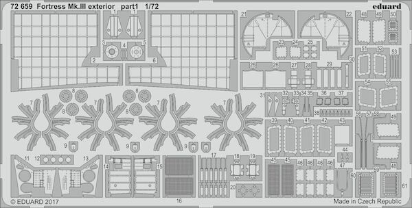 Detailset Boeing Fortress MKIII Exterior (Airfix)  E72-659