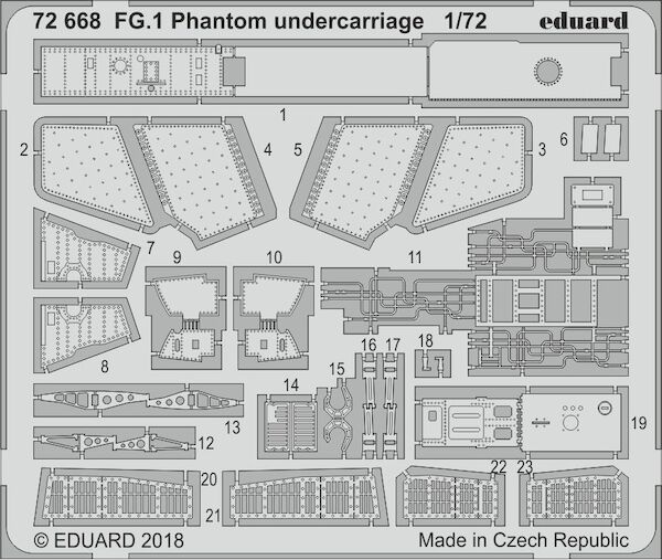 Detailset Phantom FG1 Undercarriage (Airfix) (REISSUE)  E72-668