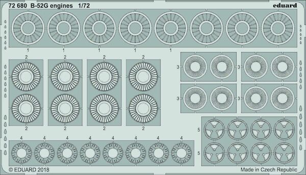 Detailset Boeing B52G Stratofortress Engines (Modelcollect)  E72-680