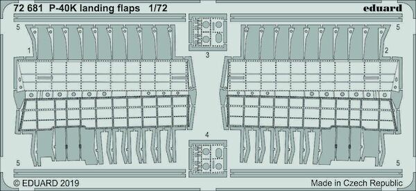 Detailset Curtiss P40K Warhawk Landing Flaps (Special Hobby) E72-681
