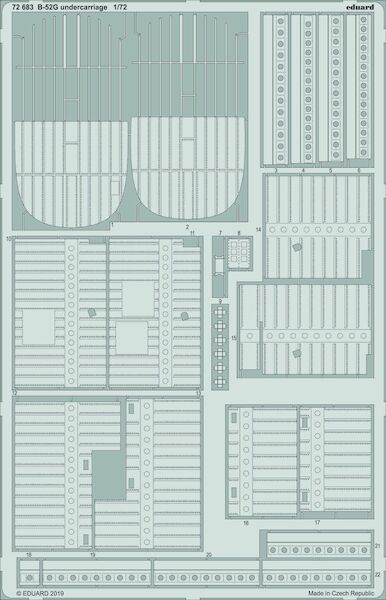Detailset Boeing B52G Stratofortress Undercarriage (Modelcollect) E72-683