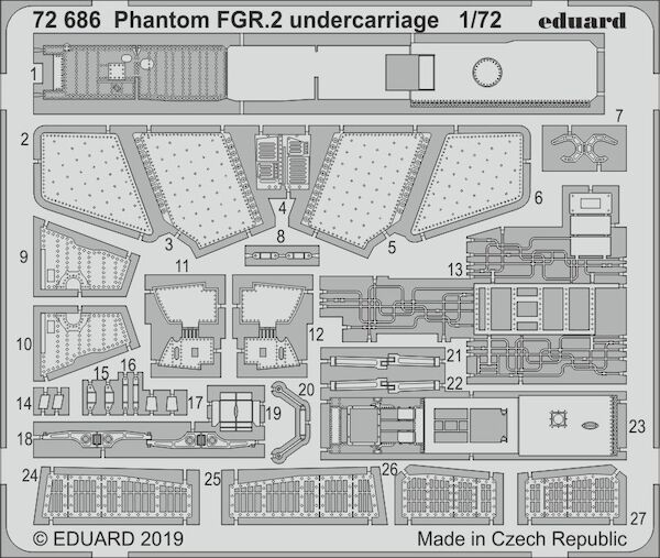 Detailset Phantom FGR2 Undercarriage (Airfix) (REISSUE)  E72-686