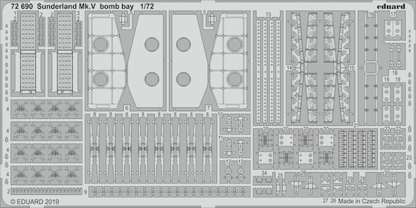 Detailset Sunderland MKV Bomb Bay  (Special Hobby)  E72-690