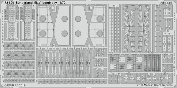 Detailset Sunderland MKV Bomb Bay (Special Hobby) E72-690