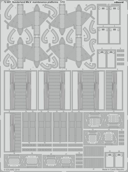 Detailset Sunderland MKV maintenance Platforms  (Special Hobby)  E72-691