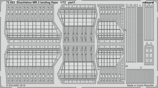 Detailset Shackleton MR3 landing Flaps (Revell)  E72-693