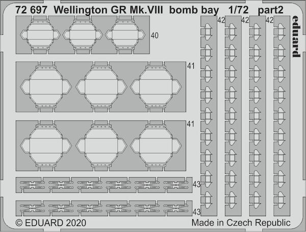 Detailset Wellington GR MKVIII Bomb Bay (Airfix) E72-697