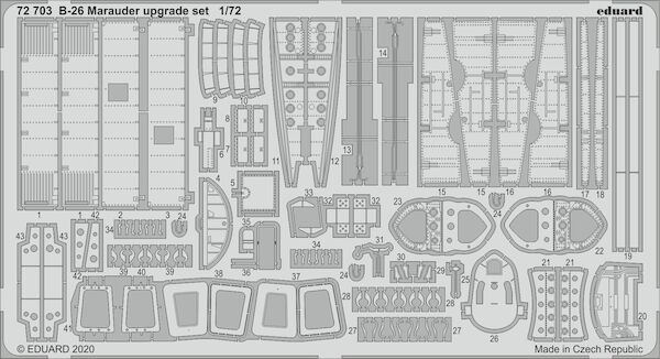 Detailset B26 Marauder upgrade set (Eduard/Hasegawa)  E72-703