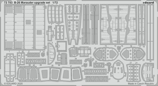 Detailset B26 Marauder upgrade set (Eduard/Hasegawa) E72-703
