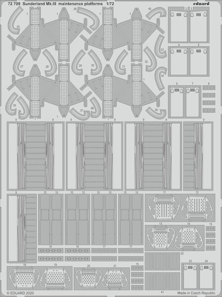 Detailset Short Sunderland Mk.III Maintenance Platforms (Special Hobby) E72-709