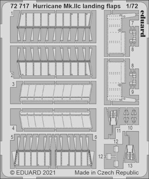 Detailset  Hurricane MKIIc Landing flaps (Zvezda)  E72-717