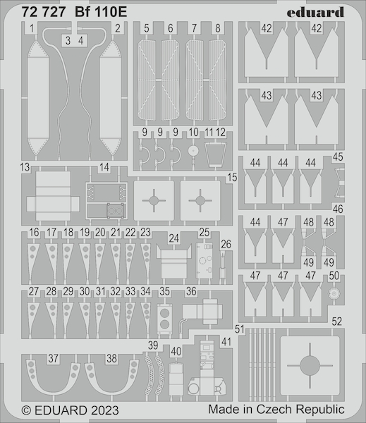 Detailset  Messerschmitt BF110E (Eduard)  E72-727