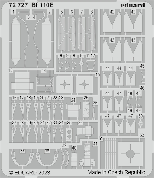 Detailset Messerschmitt BF110E (Eduard) E72-727