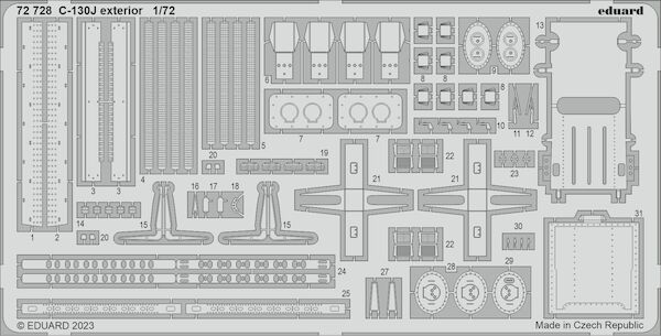 Detailset Lockheed C130J Hercules Exterior (Zvezda) E72-728