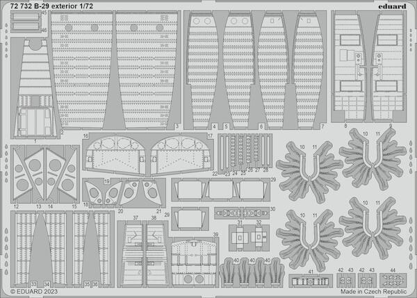 Detailset B-29 exterior (Hobby 2000/Academy) E72-732