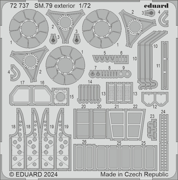 Detailset  Savoia Marchetti SM79 Exterior (Italeri)  E72-737