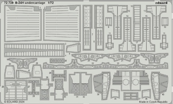 Detailset B24H Liberator Undercarriage (Airfix) E72-739