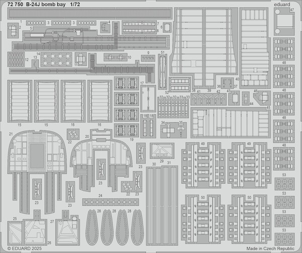 Detailset  B24J Liberator Bomb Bay (Hasegawa)  E72-750