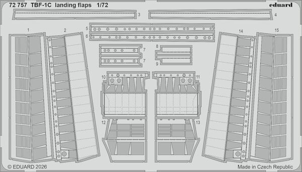 Detailset Grumman TBF-1C Avenger Landing Flaps (Hobby Boss)  E72-757