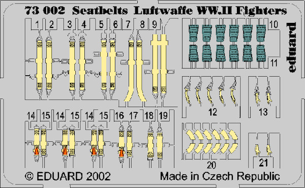 Detailset Seatbelts Luftwaffe WWII Fighters  E73-002
