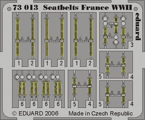 Detailset Seatbelts France WW2 E73-013