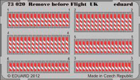 Remove before flight tags -UK  E73-020