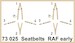 Detailset Seatbelts RAF early SUPER (2x) E73-025