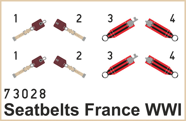 Detailset Seatbelts France WW1 SUPER (2x0  E73-028