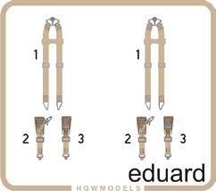 Detailset Luftwaffe WW2 Bomber Seatbelts  E73-032