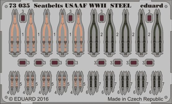 Detailset Seatbelts USAAF WWII Fighters Steel  E73-035