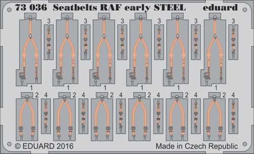 Detailset Seatbelts RAF Early Steel  E73-036
